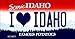 SMART BLONDE I Love Idaho Idaho State Metal Novelty Aluminum Key Chain KC-9871