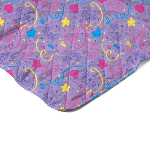 Image of Northwest My Little Pony Pony Party Quilted Blanket, Comfy Throw, Adults Boys Girls, Soft Lightweight Bedding for Bed, or Couch, 60 x 80 inches