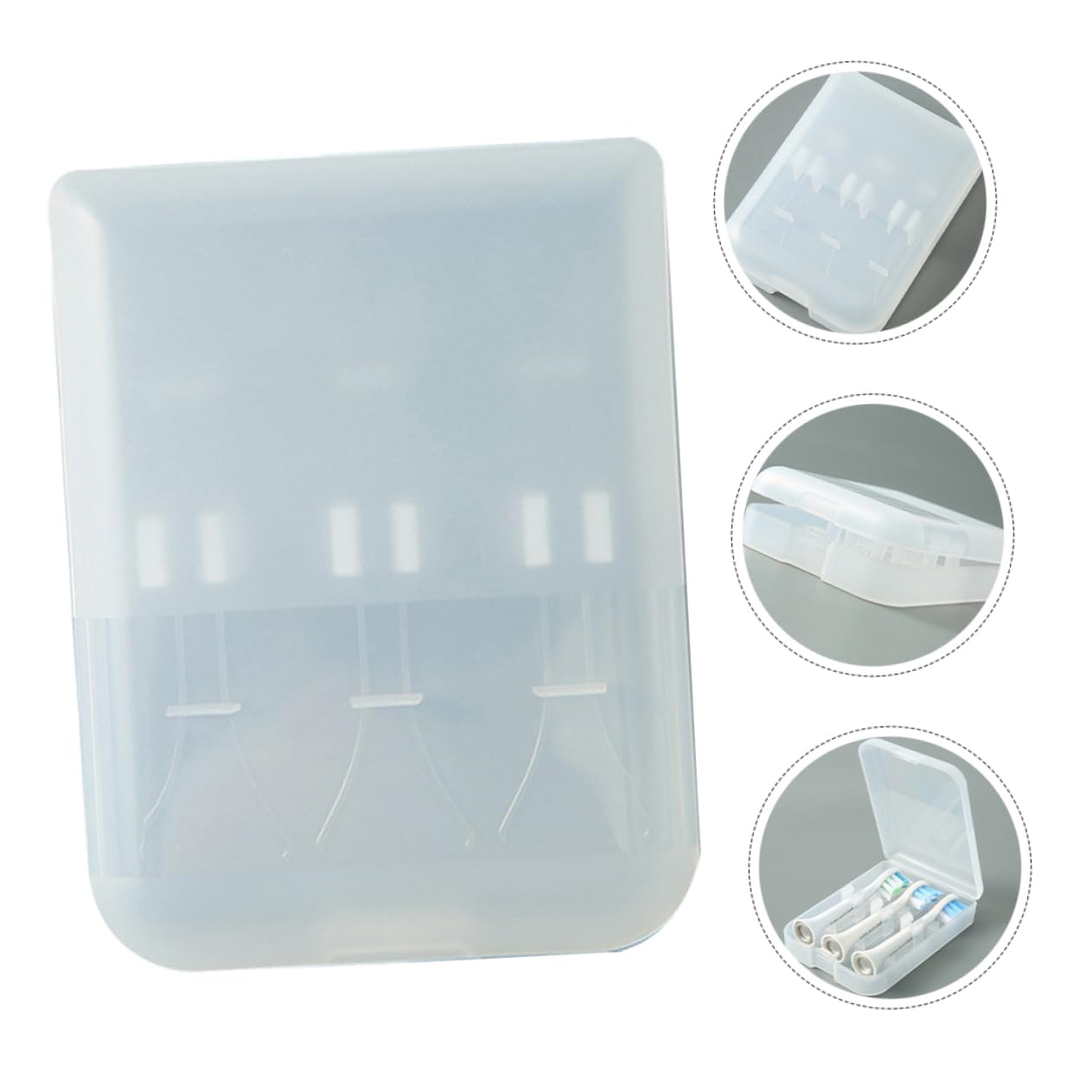 FRCOLOR 20 Pièces Boîte De Rangement De Tête De Brosse À Dents Support De Tête De Brosse Électrique Multi-Usage Petit Étui Mini Étui De Rangement D'Articles Têtes De Brosse À Dents