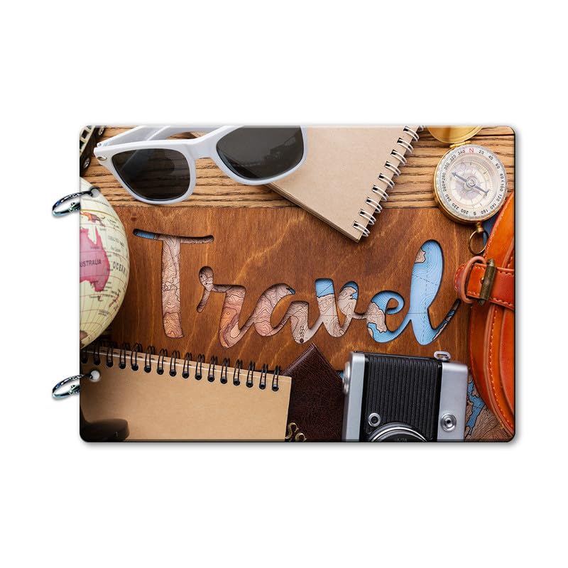 100yellow® Travel 3D prunted Photo Album Scrapbook: Unforgettable Adventures| 40 A5 pages | Size : 15.2 cm x 21.5 cm |Multicolour-image-26