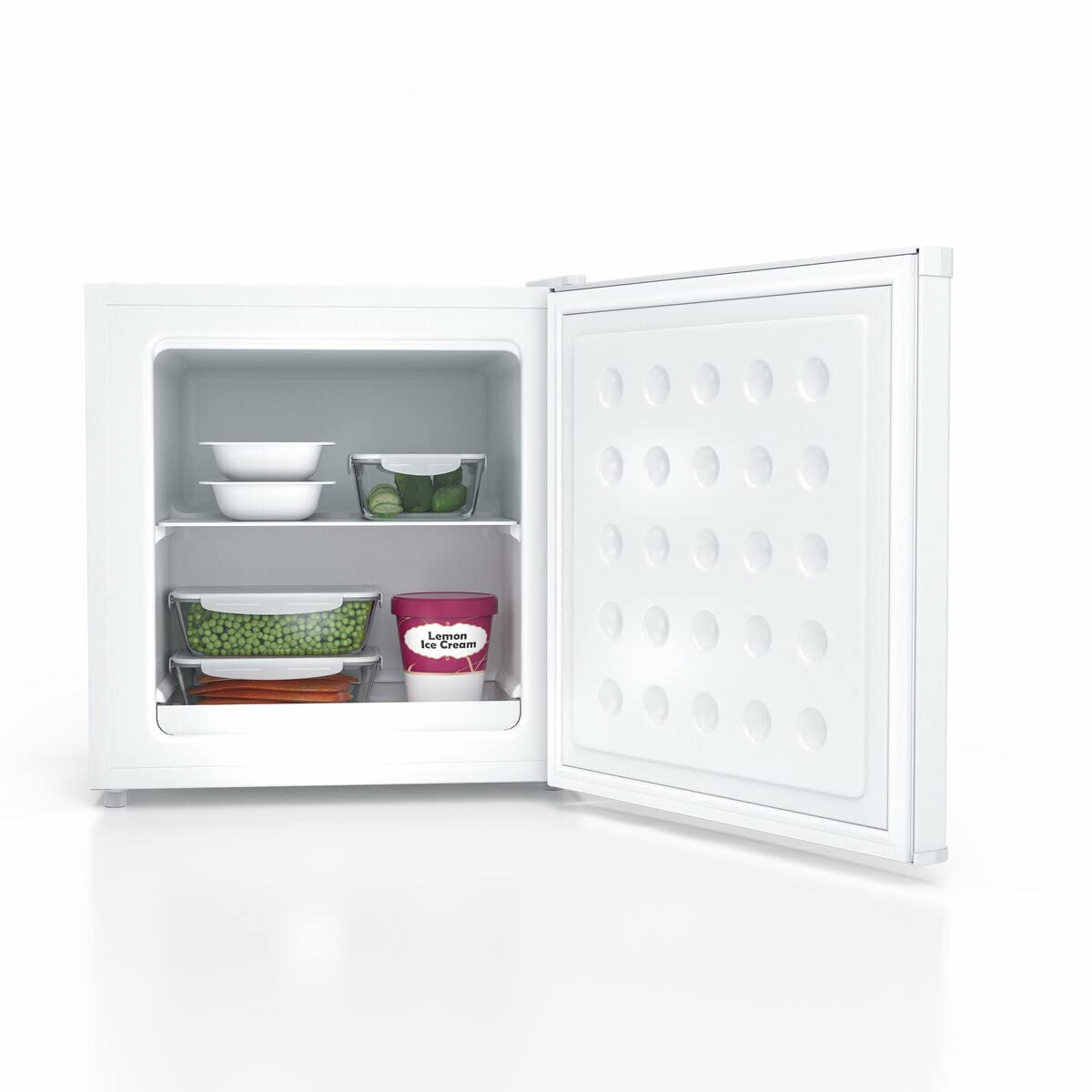 Mini Congelador Vertical, 75 W, Capacidad de 31 Litros, 51 cm de Altura, 2 Compartimientos, Silencioso 40 dB, Blanco. H.Koenig_FGW400