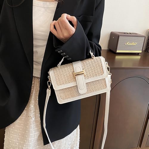 Straw Crossbody Bags for Women Summer Beach Straw Purse 2025 Trendy Woven Bag Vacation Shoulder Handbags2