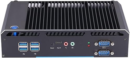 HUNSN PC industrial sin ventilador, IPC, mini computadora, Windows 11 Pro o Linux Ubuntu, Core I7 5500U 5600U, BH22, PXE, WOL compatible, tipo C, 2