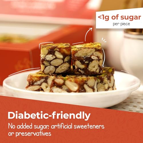Image of Anveshan RaKhi Dry Fruits Sweets Combo Gift Hamper Pack - Dry Fruit Paak (350gm) and Handmade Rakhi | Super Healthy Sweet | Made Using Dates, Nuts, A2 Desi Cow Ghee | Sweets Gift Pack for your Brother