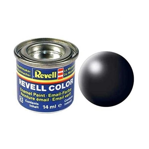 Revell 14 ml Emaille-Farbe (schwarzes seidiges Finish).