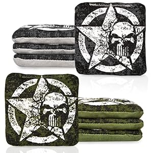 Play Platoon Tournament Series Cornhole Bags Set of 8 Regulation – Pro Style Dual Sided Slick and Sticky Side Bags – 2024 Series