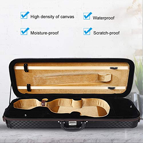 Viooldoos, waterdichte draagbare viooldoos met hoge dichtheid, canvas katoen met metalen sloten hygrometer voor viool - Image 4