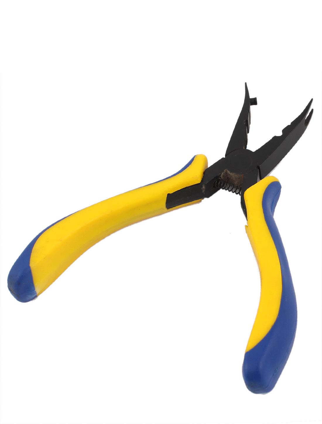 Aexit Silver Tone hand operated tools Yellow Plastic Coated Handle Metal Internal Straight Circlip pipes tubes Plier 6