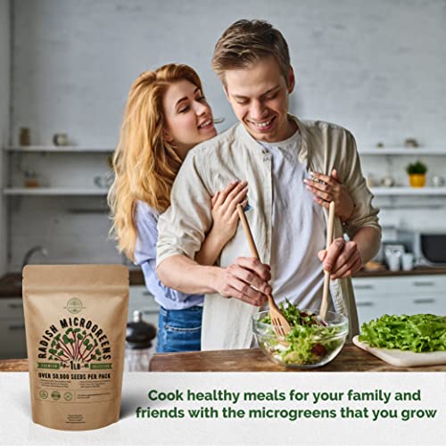 Radish Microgreens & 25 Summer Vegetable Seeds Bundle Non-Gmo Heirloom Seeds For Planting Indoor And Outdoor Over 52,000 Microgreen & Vegetable Seeds In One Value Bundle #TOP5