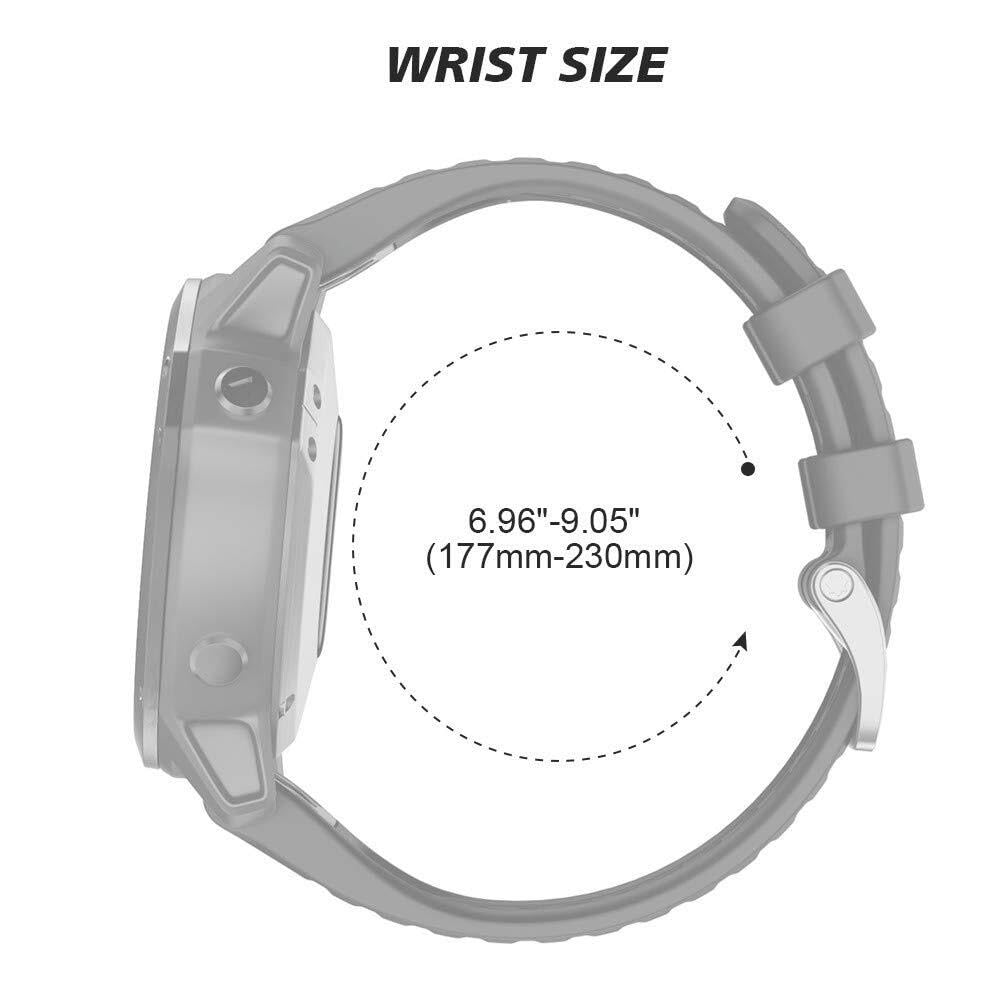 Do Fenix 8 pasków 22 mm, łatwy do dopasowania, miękki silikonowy pasek do zegarka, zamiennik do smartwatchy Fenix 7, Fenix 6 Pro, Fenix 5, Fenix 5 Plus, Approach S60, S62, Quatix 6