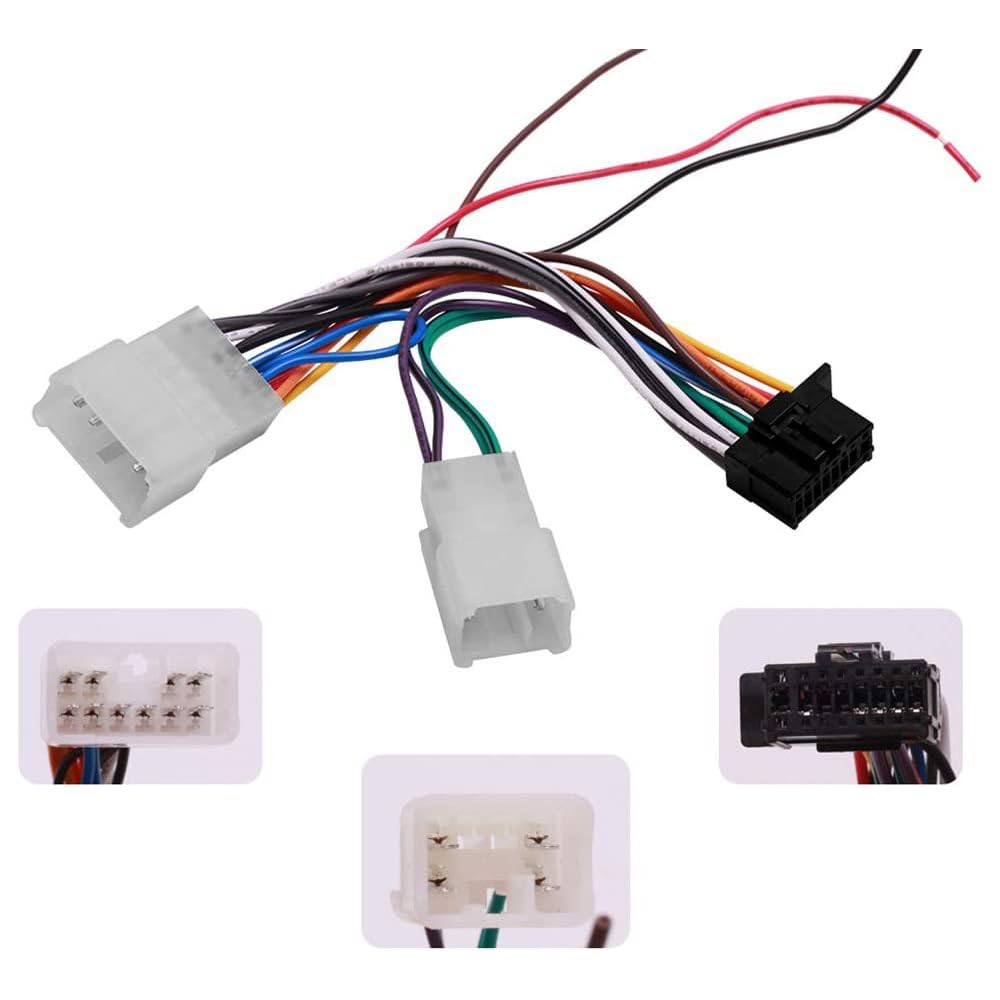 16PIN for New Pioneer Car Radio Stereo Power Wiring Harness Cable Wire for Old Toyota Prado Corolla RAV4 Sienna Tacoma Highlander 4Runner Non JBL System for Subaru Forester WRX