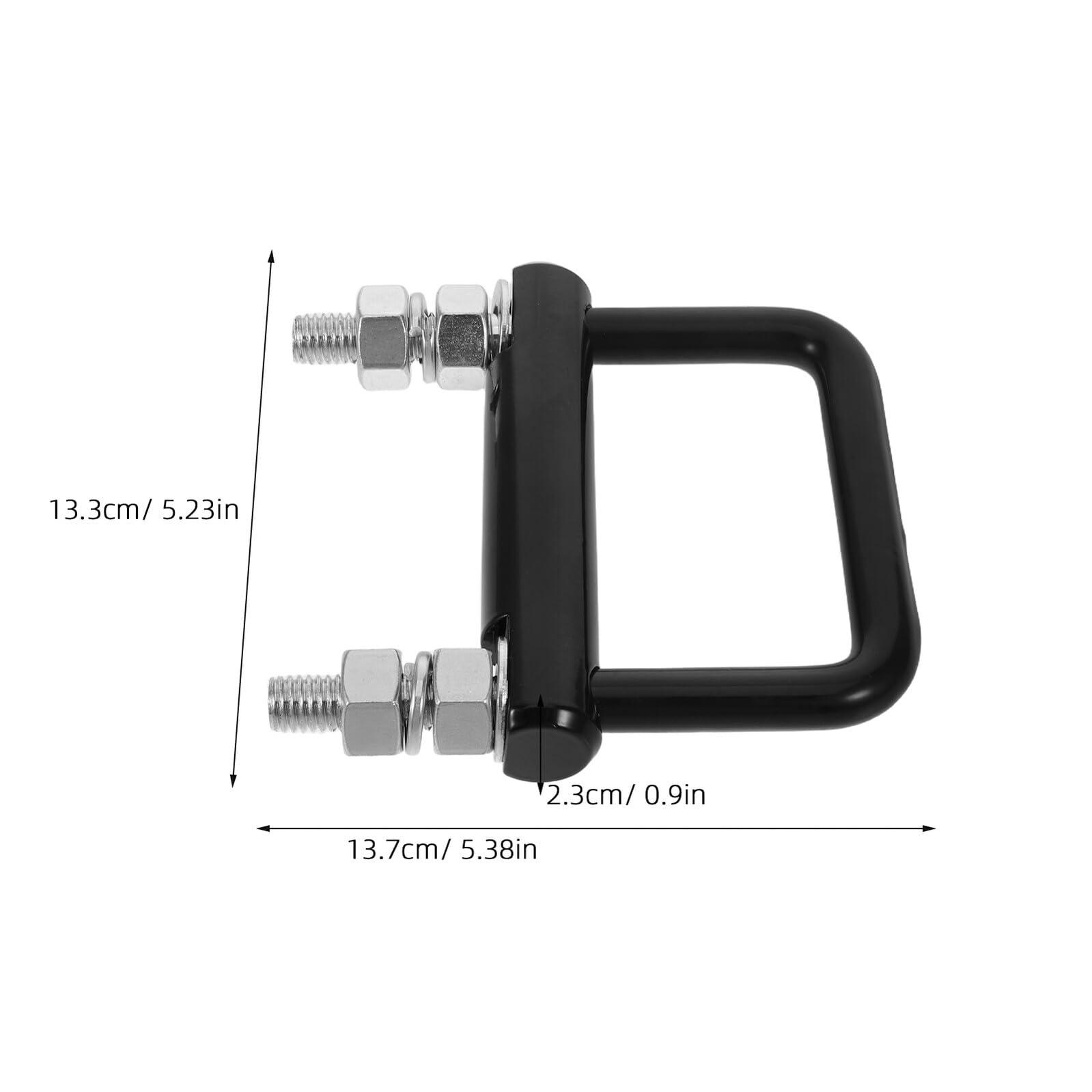 Healvian Grillete de Remolque de Metal Negro Abrazadera Tensora de Enganche de Acero al Carbono Accesorio Exterior para Soporte de Bola de Remolque SUV o Transporte