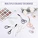 VOCOSTE Eyebrow Trimmer Scissors, Eyebrow Scissors with Comb, Stainless Steel Eyebrow Comb Scissors, Eyebrow Trimmer for Beginners and Women, for Trimming and Shaping Eyebrows, Purple