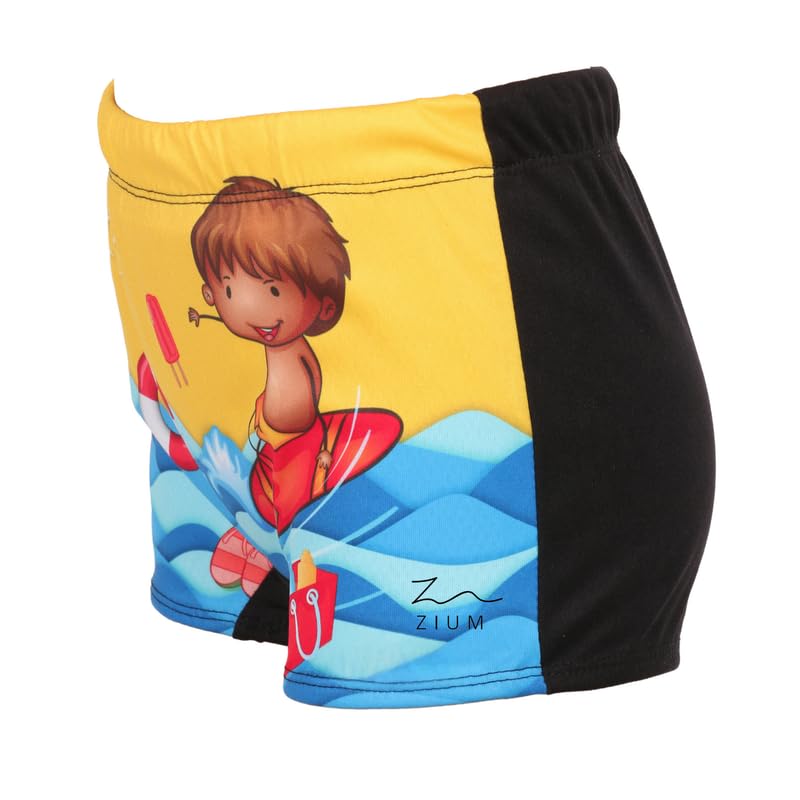 ZIUM Sailor Print Boys Swim Shorts | Swim Costume | Boys Swimming Costume | Trunk Swimming |Kids Pool Party Beach Wear Shorts | Comfortable (5years - 6 Years) 1