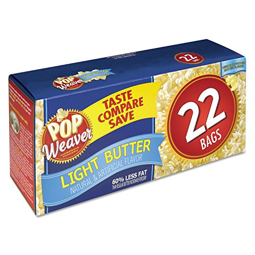 Pop Weaver 105511 Microwave Popcorn Light Butter 2.5oz Bag 22/Box
