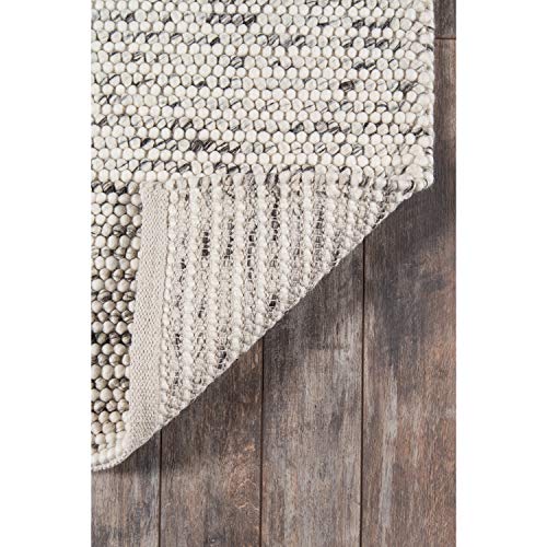 Momeni Andes Wool And Viscose Area Rug, 2'3" X 8' Runner, Ivory #TOP4