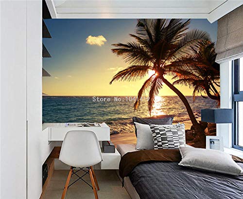 Décoration de la maison papier peint coucher de soleil mural 3D - 3
