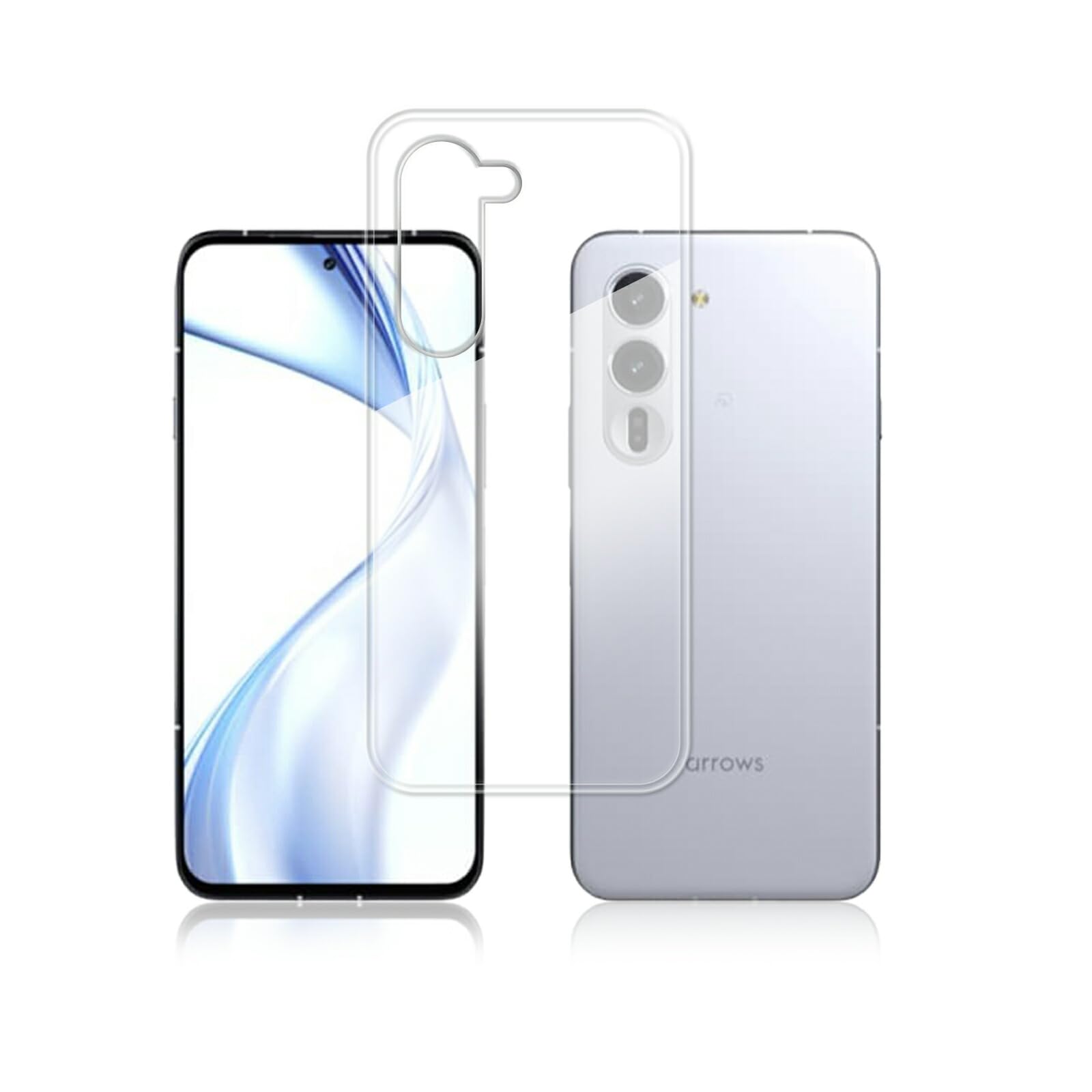 あ*】様 使用半年　富士通スマホ【アローズ】＋保護透明ケース ＋CellCube 富士通（FUJITSU） arrows NX F-01K ソフトケース スーパークリア TPU