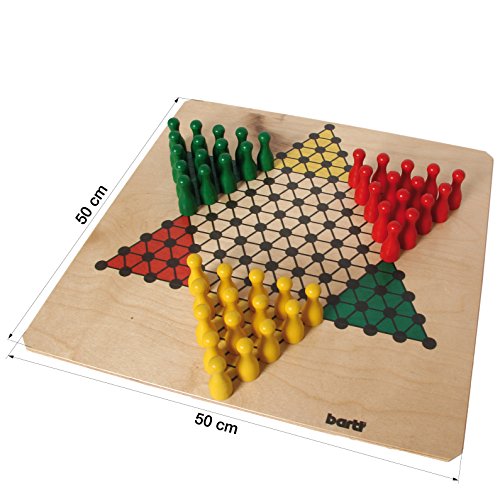 Bartl 107351 Brettspiel Halma groß aus Holz XXL Format 50cm x 50cm – Bild 4