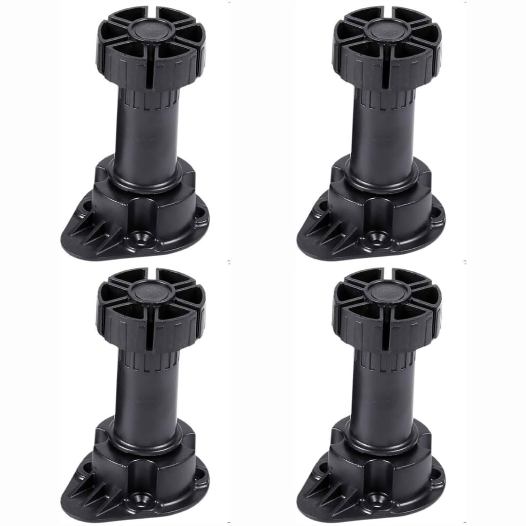 Supreme Adjustable PVC Furniture Legs Height Cabinet Leveler for Kitchen Bathroom (4 inch - 5.2 inch Adjustable) (4) (B0CNZ8SGLK) Amazon Price History, Amazon Price Tracker