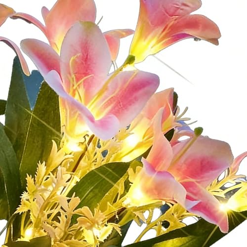 Luces solares de flores para dar vida y calidez a su hogar 7