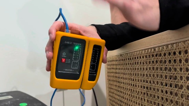 Image of Brileine Network Cable Tester and Ethernet Tester with POE Detection, 300m Remote RJ45 Tester for Cat5 /Cat6 Cable, Automatically Checks Continuity, Open, Short, Crossover (Battery Not Included)
