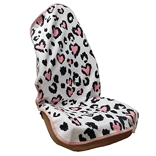 Image of Car Seat Cover Protector Front Seats,for Gym Workout,Running,Swimming,Beach and Hiking,Waterproof Sweat Towel Bucket Seat Covers for Cars SUV Trucks (Leopard Print, 1Pcs)