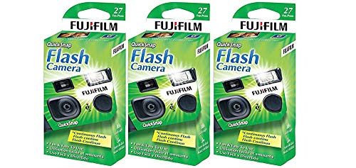 Fujifilm QuickSnap Flash 400 Disposable 35mm Camera (3 Boxes)