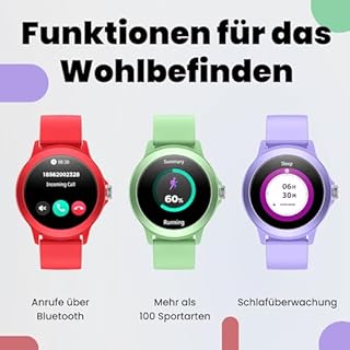 SPC Smartee Duo Vivo – Smartwatch intelligente Uhr Farbe Türkis mit austauschbarem Armband, rundes 1,27" HD-Zifferblatt, Bluetooth-Anrufe, 8 Tage Akkulaufzeit, 100 Sportarten, IP68