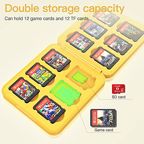HEYSTOP Game Card Case Compatible with Nintendo Switch Games,12 Slots Storage Protective Box, Slim a