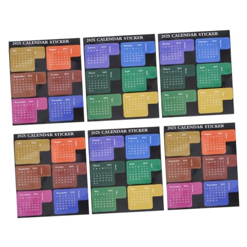 HIAKDOFT 3セット 年版カレンダーステッカー ノート用インデックスラベル 日付記入可能 手帳付箋 学習 仕事の整理に 便利なスケジュール管理