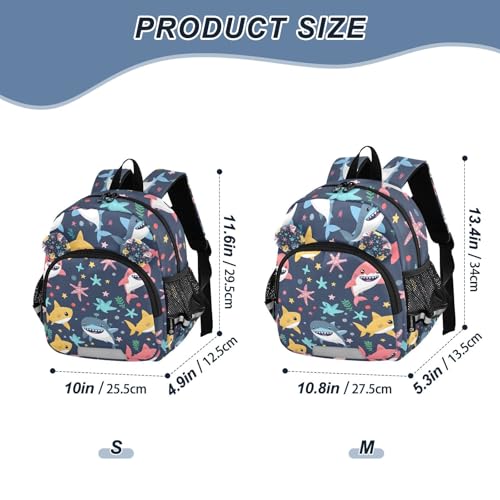 OREZI Seamless with Baby Shark Kid's Backpack Toddler Travel Bag2