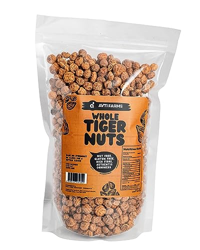 AVTI FARMS Tiger Nuts Raw 20oz (1.3lb) - Raw Superfood Snack - High Fiber Prebiotic Chufa Nuts - Healthy Gluten Free, Vegan, Keto & Paleo Friendly - Non-GMO, Low Calorie