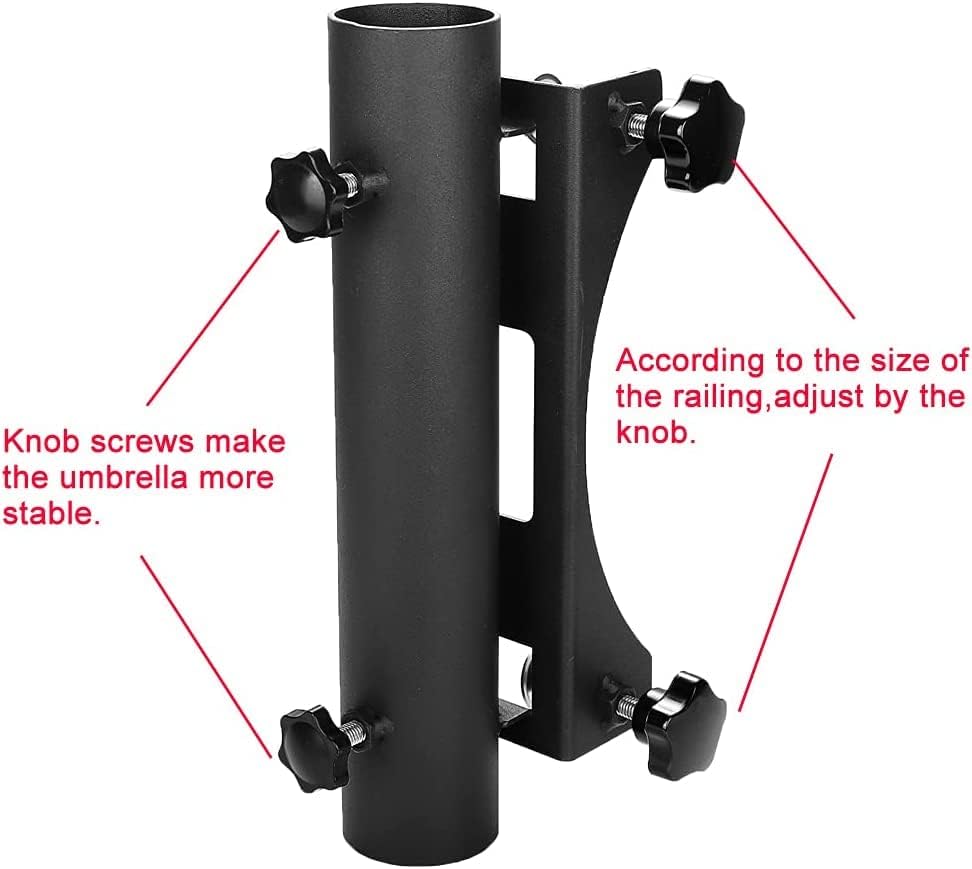 Miniatura 3 de Soporte para sombrilla de patio, soporte de acero resistente para sombrilla para exteriores, se adapta a postes de 1 18 a 1 1516 pulgadas, duradero,