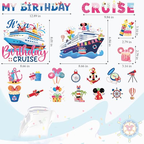 Imanes decorativos de cumpleaños con diseño de barco, pack 20 miniatura 2