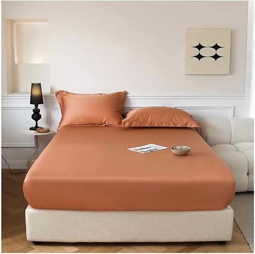 Miniatura 9 de MZP Sábana bajera ajustable de bolsillo extra profundo tamaño Queen, tela Tencel, suave, resistente a las arrugas y a la decoloración, se adapta a