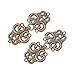 Produktbild WANDIC Cloak Clasp Verschlussverschlüsse, 2 Paare Swirl Flower Cape Verschlüsse Nähen auf Haken und Augen Cardigan Clip, Antik