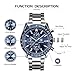 BENYAR Relojes Hombre Cronografo Analógico Movimiento de Cuarzo Impermeable Luminoso Fecha Reloj Pulsera Hombre Banda de Acero Inoxidable Negocios Casual Diseñador Relojes Elegante Regalo para Hombre Imagen de BENYAR Relojes Hombre Cronografo Analógico Movimiento de Cuarzo Impermeable Luminoso Fecha Reloj Pulsera Hombre Banda de Acero Inoxidable Negocios Casual Diseñador Relojes Elegante Regalo para Hombre