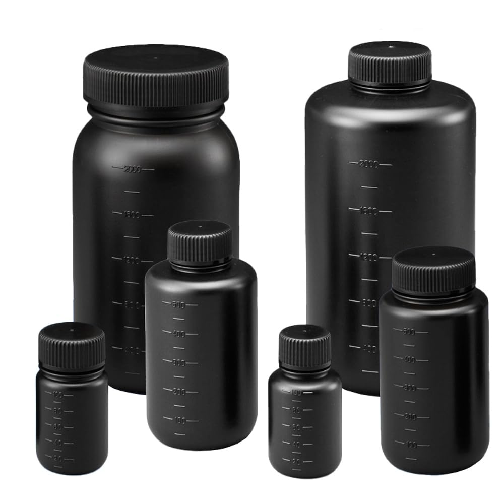 Botellas de muestra de plástico reutilizables for laboratorio: 8,5 onzas, almacenamiento de reactivos graduados, opciones de calibre pequeño y grande(Big Caliber - 2000mL)