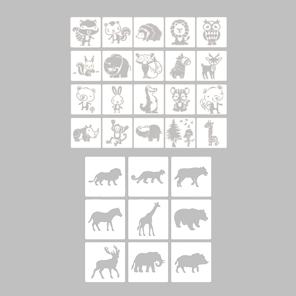 29 Pcs Childrens Painting Template Cut Painting Template Plastic Painting Stencils for Journal Notebook DIY Crafts Projects