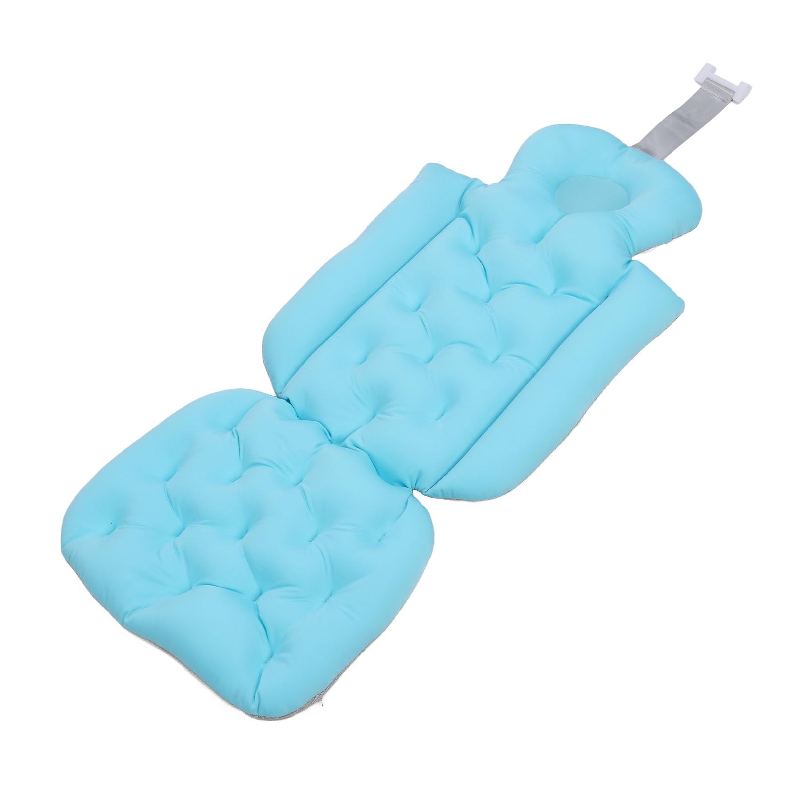 Rosvola Cuscino da Bagno Antiscivolo per Tutto il Corpo con Forti Ventose per L'esperienza di Bagno degli Adulti Dimensioni 33,07x14,76 Pollici (BLUE)