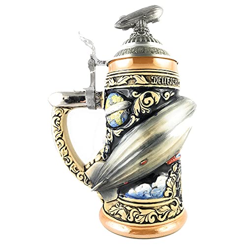 Jarra de cerveza alemana zeppelin coleccionable KING de gres 0,75 litros 3