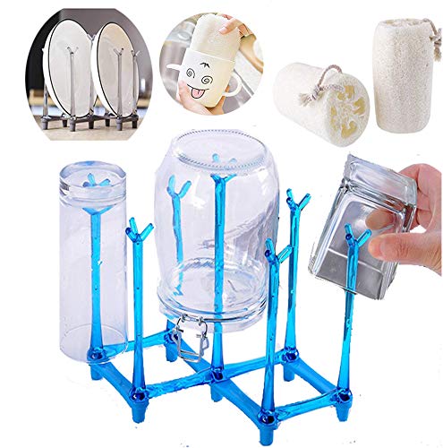 Retractable Cup Drying Rack, Drinking Glass and Bottle Drying Holder, Water Mug Drainer
