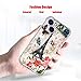 Beaucov Case for iPhone 14, Paris Tower Butterfly Drop Protection Shockproof Case TPU Full Body Protective Scratch-Resistant Cover for iPhone 14