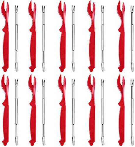 Artcome 20-piece Seafood Tools Set including 10 Lobster Shellers and 10 Forks,Seafood Cracker for Lobster, Crab, Crawfish, Prawns, Shrimp, Shellfish Sheller Knife