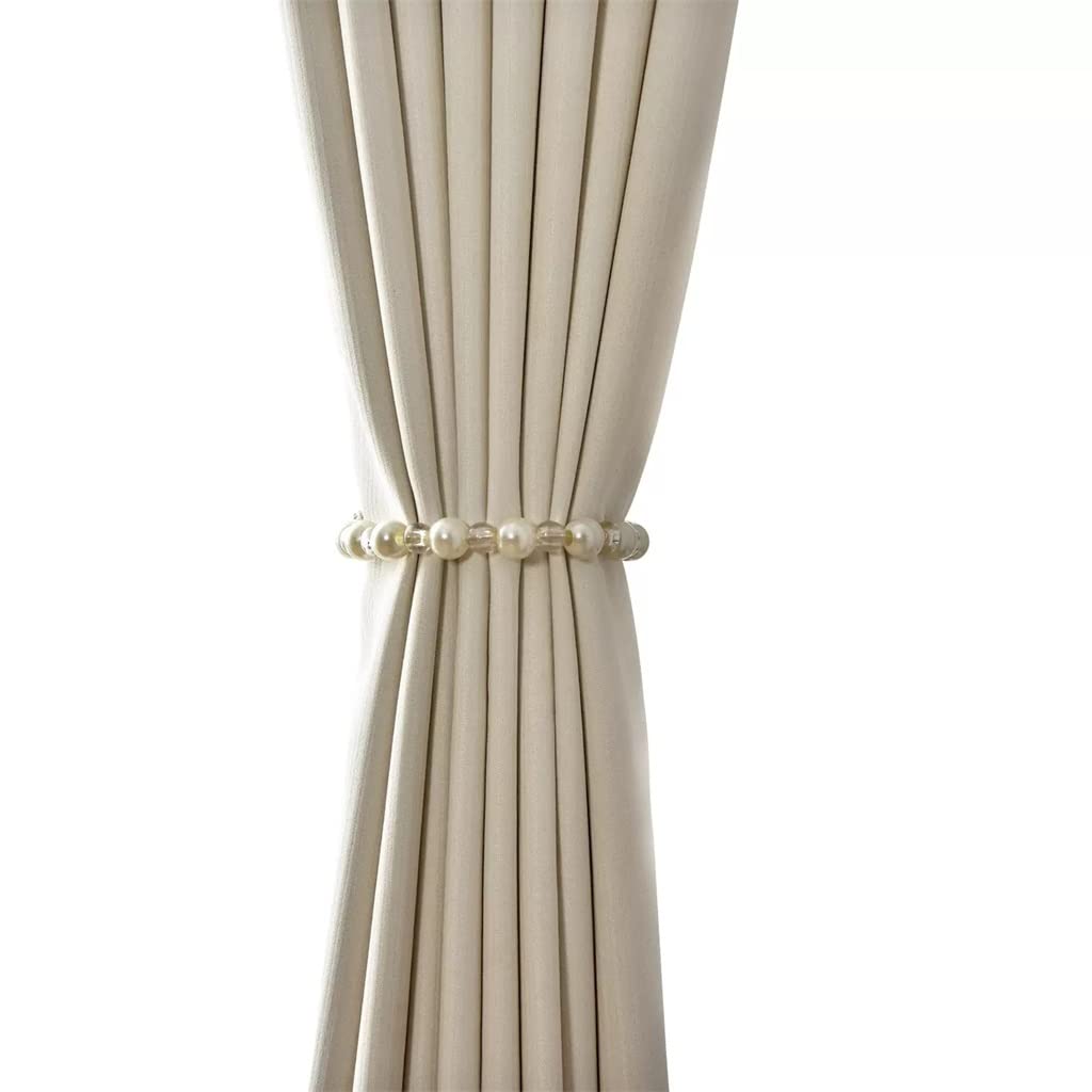 Embrasse de rideau en corde tressée beige paire d'attaches décoratives taille unique
