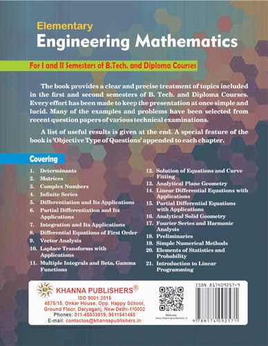 Image of Elementary Engineering Mathematics