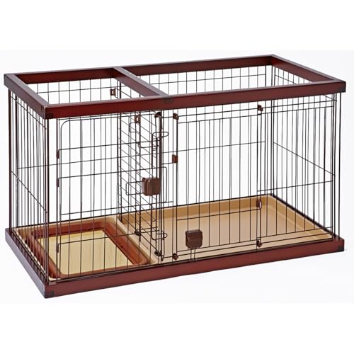 ペティオ (Petio) トイレのしつけが出来る ドッグルームサークル ブラウン スモール 【最大30日間お試し対象】