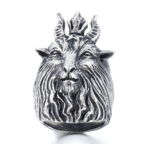 Image of Death Skull Ring for Men Stainless Steel Jewelry Biker Rings Scary Death Ring Skull for Gifts