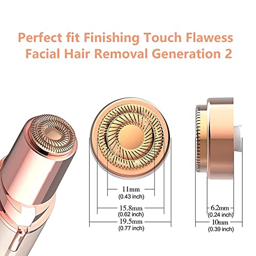 Replacement Heads For Flawless Hair Remover, Gen 2 Replacement Blades For Finishing Touch Facial Hair Removal For Women, Painless Razor Head For Face With Gurelax Flannel Bag #TOP5